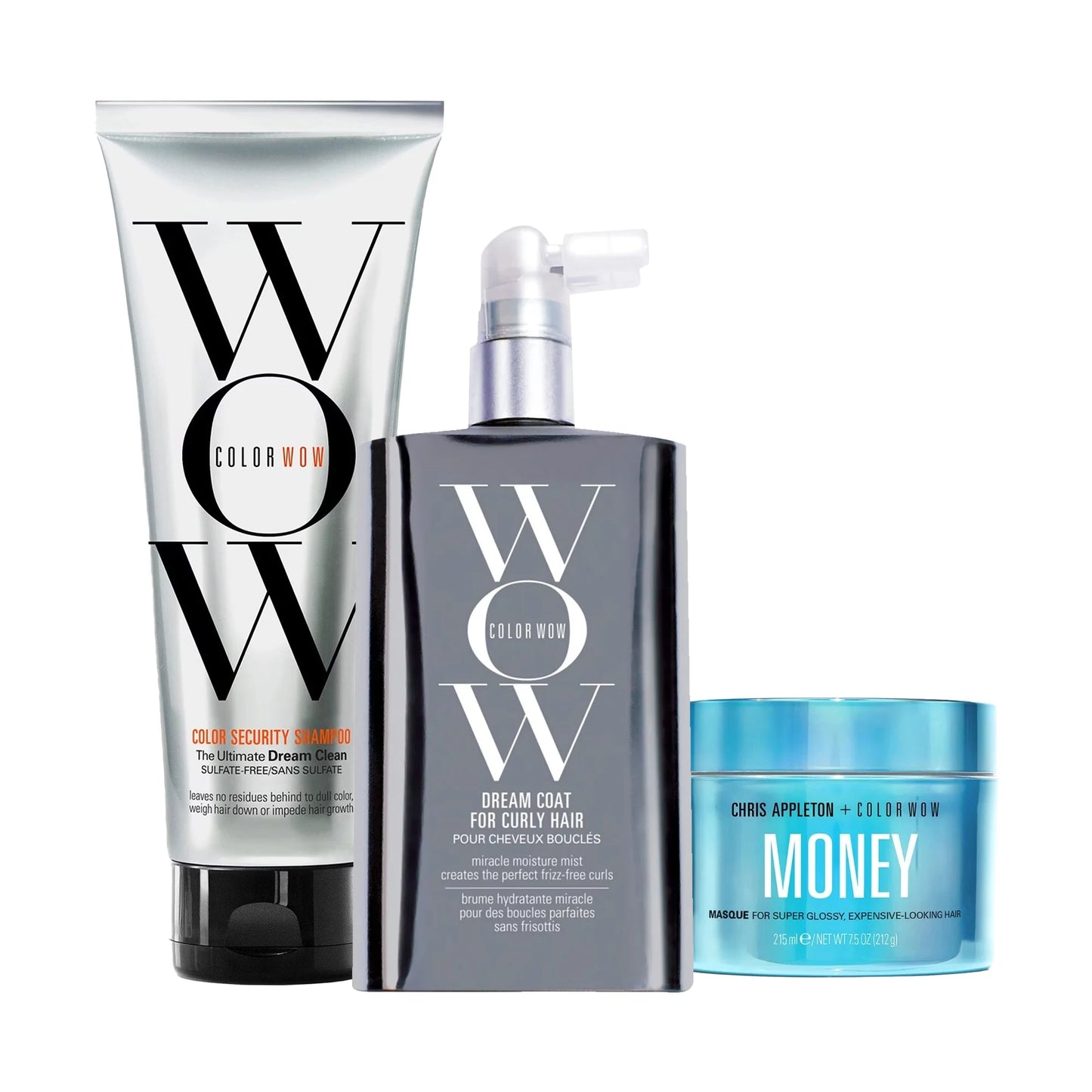 COLOR WOW Curly hair trio routine