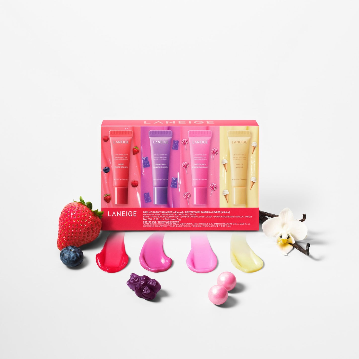 LANEIGE Mini Lip Glowy Balm Set - Mini Lip Balm Set - 4 treatments