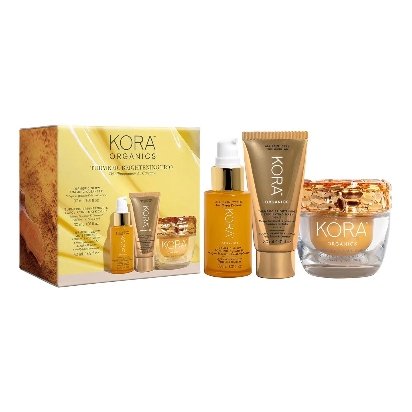 KORA ORGANICS Turmeric Brightening Trio - Gift Set