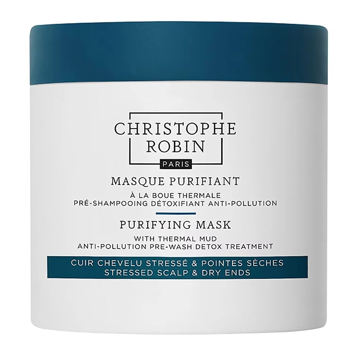 CHRISTOPHE ROBIN Purifying Thermal Mud Mask - Revitalizing Detoxifying Hair Treatment