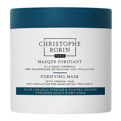 CHRISTOPHE ROBIN Purifying Thermal Mud Mask - Revitalizing Detoxifying Hair Treatment