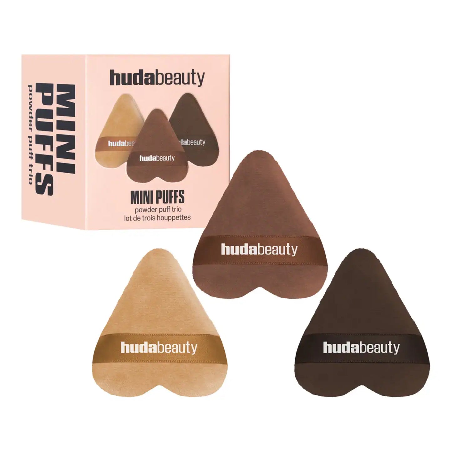 HUDA BEAUTY Mini Puffs Powder Puff Trio - Trio of Mini Puffs