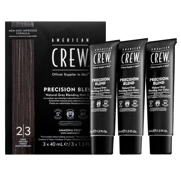 American Crew Precision Blend Natural Gray Coverage Dark 3 x 40 ml