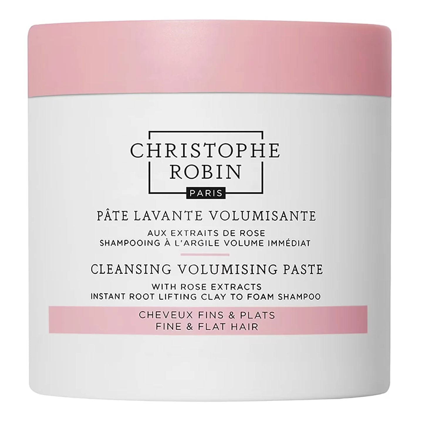 CHRISTOPHE ROBIN Volumizing cleansing paste with rose extracts