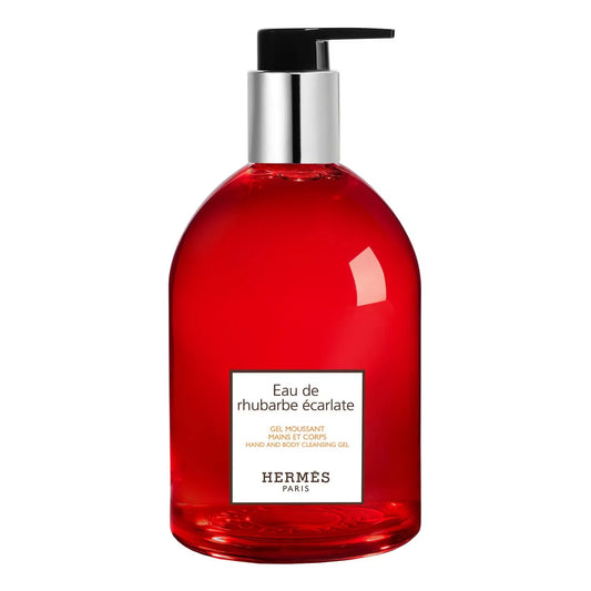 HERMÈS Scarlet Rhubarb Water Foaming Hand and Body Gel 300ml Bottle