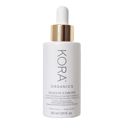 KORA ORGANICS Silky Sun Drops 100% Mineral Sunscreen - SPF 30 Facial Serum